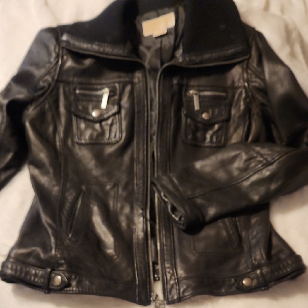 Michael Kors Black Leather Jacket
